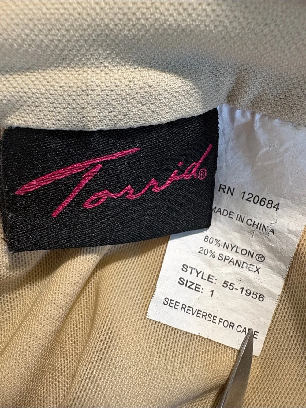 TORRID Retro Pink and Black One Piece 55-1956 Swimsuit size 1X